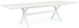 Casa Padrino Luxus Gartentisch Wei� 200-300 x 110 x H. 76 cm - Ausziehbarer Esstisch aus pulverbeschichtetem Aluminium - Luxus Garten & Terrassen Tisch - Luxus Garten & Terrassen M�bel