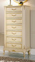 Casa Padrino Luxus Barock Kommode Creme / Gold - Handgefertigte Barockstil Massivholz Kommode mit 7 Schubladen - Handgefertigte italienische Barock M�bel - Luxus Qualit�t - Made in Italy