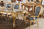 Casa Padrino Luxus Barock Esszimmer Set Blau / Wei� / Braun / Gold - 1 Barock Esstisch & 6 Barock Esszimmerst�hle - Barock Esszimmer M�bel - Luxus M�bel im Barockstil - Edel & Prunkvoll