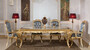 Casa Padrino Luxus Barock Esszimmer Set Blau / Wei� / Braun / Gold - 1 Barock Esstisch & 6 Barock Esszimmerst�hle - Barock Esszimmer M�bel - Luxus M�bel im Barockstil - Edel & Prunkvoll
