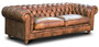 Casa Padrino Luxus Chesterfield Leder Sofa Vintage Braun 240 x 100 x H. 80 cm - Echtleder Wohnzimmer Sofa - Wohnzimmer M�bel - Chesterfield M�bel - Luxus M�bel - Luxus Wohnzimmer Einrichtung 