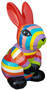 Casa Padrino Luxus Designer Dekofigur Hase Mehrfarbig H. 65 cm - Wetterbest�ndige Deko Skulptur - Garten Deko Figur - Wohnzimmer Deko Figur - Luxus Deko Tierfigur - Designer Deko Accessoires 