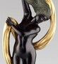 Casa Padrino Luxus Barock Stehleuchte Venus Mehrfarbig / Gold H. 185 cm - Prunkvolle Bronze Stehlampe - Hotel M�bel - Schloss M�bel - Luxus M�bel im Barockstil - Luxus Qualit�t - Made in Italy