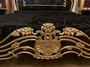 Pomp��s by Casa Padrino Luxus Barock Doppelbett mit Matratze Schwarz / Gold - Pomp��ses Barock Bett designed by Harald Gl��ckler - Schlafzimmer M�bel im Barockstil - Barock M�bel - Edel & Prunkvoll