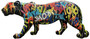Casa Padrino Luxus Deko Skulptur Panther Mehrfarbig / Schwarz H. 80 x H. 35 cm - Gro�e Deko Figur - XXL Deko Skulptur - XXL Deko Figur - Wohnzimmer Deko - Garten Deko - Luxus Figuren 