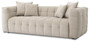 Casa Padrino Luxus Sofa Sandfarben 230 x 100 x H. 75 cm - Wohnzimmer Sofa mit 4 Kissen - Wohnzimmer M�bel - Luxus M�bel - Wohnzimmer Einrichtung - Luxus Einrichtung - Luxus Qualit�t