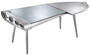 Casa Padrino Luxus Aluminium Flieger Schreibtisch Rechts Silber 214 x 110 x H. 80 cm - Flugzeug Design B�rotisch - Aluminium M�bel - Flugzeug M�bel - B�ro M�bel - Luxus M�bel - Luxus Einrichtung