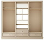 Casa Padrino Luxus Kleiderschrank Beige 200 x 60 x H. 200 cm - Offener Schlafzimmer Schrank - Schlafzimmer M�bel - Hotel M�bel - Luxus M�bel - Luxus Einrichtung - Schlafzimmer Einrichtung