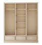 Casa Padrino Luxus Kleiderschrank Beige 200 x 60 x H. 200 cm - Offener Schlafzimmer Schrank - Schlafzimmer M�bel - Hotel M�bel - Luxus Einrichtung - Schlafzimmer Einrichtung - Luxus M�bel