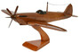 Casa Padrino Luxus Deko Jagdflugzeug Supermarine Spitfire Braun / Schwarz 40 x 36 x H. 20 cm - Holz Flugzeug mit St�nder - Propellerflugzeug - Modellflugzeug - Schreibtisch Deko - Deko Accessoires