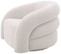 Casa Padrino Luxus Drehsessel Wei� 91 x 80 x H. 66 cm - Wohnzimmer Sessel - Wohnzimmer M�bel - Luxus M�bel - Wohnzimmer Einrichtung - Luxus Einrichtung