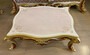 Casa Padrino Luxus Barock Couchtisch Wei� / Beige / Gold / Braun - Prunkvoller Wohnzimmertisch im Barockstil - Luxus Wohnzimmer M�bel im Barockstil - Barock M�bel - Barock Wohnzimmer Einrichtung