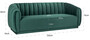 Casa Padrino Luxus Samt Sofa Gr�n 230 x 95 x H. 84 cm - Wohnzimmer Sofa - Wohnzimmer M�bel - Luxus M�bel - Wohnzimmer Einrichtung - Luxus Einrichtung - Luxus Qualit�t