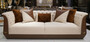 Casa Padrino Luxus Chesterfield Sofa Naturfarben / Braun / Grau - Wohnzimmer Sofa - Hotel Sofa - Wohnzimmer M�bel - Hotel M�bel - Chesterfield M�bel - Luxus M�bel - Luxus Einrichtung