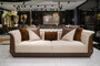 Casa Padrino Luxus Chesterfield Sofa Naturfarben / Braun / Grau - Wohnzimmer Sofa - Hotel Sofa - Wohnzimmer M�bel - Hotel M�bel - Chesterfield M�bel - Luxus M�bel - Luxus Einrichtung