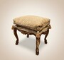 Pomp��s by Casa Padrino Luxus Barock Sitzhocker mit Sitzkissen Beige Muster / Braun / Gold - Pomp��ser Barock Hocker designed by Harald Gl��ckler - Barock M�bel - Edel & Prunkvoll