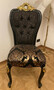 Casa Padrino Luxus Barock Esszimmer Stuhl mit elegantem Muster Schwarz / Gold - Esszimmer M�bel im Barockstil - Luxus M�bel im Barockstil - Barock Interior - Barock M�bel - Edel & Prunkvoll