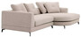 Casa Padrino Luxus Ecksofa Rechte Seite Sandfarben / Schwarz 310 x 150 x H. 65 cm - Wohnzimmer Sofa mit Kissen - Wohnzimmer M�bel - Wohnzimmer Einrichtung - Luxus M�bel - Luxus Einrichtung