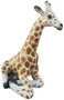 Casa Padrino Luxus Deko Skulptur Giraffe Wei� / Braun / Schwarz H. 80 cm - Gro�e Deko Figur - XXL Deko Skulptur - XXL Deko Figur - XXL Tierfigur - Wohnzimmer Deko - Garten Deko - Deko XXL Figuren 