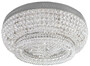 Casa Padrino Luxus Barock Kristall Deckenleuchte Silber  60 cm - Runde Barockstil Deckenlampe - Barock Wohnzimmer Decken Kronleuchter - Barock Leuchten - Barock M�bel - Edel & Prunkvoll 