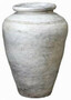Casa Padrino Luxus Barock Terracotta Vase Antik Wei�  45 x H. 114 cm - Handgefertigte Antik Stil Blumenvase - Blumentopf - Pflanzentopf - Barock Deko Accessoires - Barockstil Garten Deko 