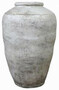 Casa Padrino Luxus Barock Terracotta Vase Antik Wei�  45 x H. 147 cm - Handgefertigte Antik Stil Blumenvase - Blumentopf - Pflanzentopf - Barock Deko Accessoires - Barockstil Garten Deko 