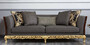 Casa Padrino Luxus Barock Sofa Grau / Dunkelbraun / Gold - Prunkvolles Wohnzimmer Sofa - Barockstil Wohnzimmer M�bel - Luxus M�bel im Barockstil - Barock Einrichtung - Edel & Prunkvoll