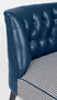 Casa Padrino Luxus Chesterfield Kunstleder Sofa Blau / Wei� / Schwarz 136 x 66 x H. 76 cm - Wohnzimmer Sofa - Wohnzimmer M�bel - Chesterfield M�bel - Luxus M�bel - Luxus Einrichtung