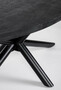 Casa Padrino Luxus Esstisch Schwarz 200 x 110 x H. 76 cm - Ovaler K�chentisch mit Massivholz Tischplatte und pulverbeschichteten Stahl Beinen - Esszimmer M�bel - K�chen M�bel - Luxus M�bel
