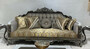 Casa Padrino Luxus Barock Sofa Silber / Gold / Wei� / Schwarz / Silber - Prunkvolles Wohnzimmer Sofa - Barockstil Wohnzimmer M�bel - Luxus M�bel im Barockstil - Edel & Prunkvoll