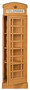 Casa Padrino Landhausstil B�cherschrank Telefonzelle Antik Beige 55 x 51,5 x H. 180 cm - Telefonzellen Regalschrank im englischen Stil - Wohnzimmer M�bel im Landhausstil - Landhausstil M�bel