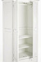 Casa Padrino Landhausstil Schlafzimmerschrank Antik Wei� 90 x 55 x H. 190 cm - Massivholz Kleiderschrank mit 2 T�ren und Schublade - Massivholz Schlafzimmer M�bel im Landhausstil