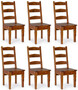 Casa Padrino Landhausstil Esszimmerstuhl 6er Set Braun / Naturfarben 45 x 45 x H. 105 cm - Rustikale Esszimmerst�hle im Landhausstil - Rustikale Esszimmer M�bel - Landhausstil Esszimmer M�bel