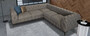 Casa Padrino Luxus Chesterfield Ecksofa Grau 261 x 261 x H. 76,5 cm - Wohnzimmer Sofa - Wohnzimmer M�bel - Chesterfield M�bel - Luxus M�bel - Luxus Wohnzimmer Einrichtung