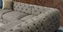 Casa Padrino Luxus Chesterfield Ecksofa Grau 261 x 261 x H. 76,5 cm - Wohnzimmer Sofa - Wohnzimmer M�bel - Chesterfield M�bel - Luxus M�bel - Luxus Wohnzimmer Einrichtung
