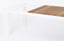 Casa Padrino Luxus Gartentisch Naturfarben / Wei� 253-384 x 110 x H. 75 cm - Ausziehbarer Garten Esstisch mit Teakholz Tischplatte und Aluminium Beinen - Luxus Garten & Terrassen M�bel