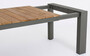 Casa Padrino Luxus Gartentisch Naturfarben / Grau 228-294 x 100 x H. 75 cm - Ausziehbarer Garten Esstisch mit Teakholz Tischplatte und Aluminium Beinen - Luxus Garten & Terrassen M�bel