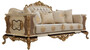 Casa Padrino Luxus Barock Sofa Wei� / Beige / Creme / Schwarz / Gold - Barockstil Wohnzimmer Sofa mit elegantem Muster - Luxus Wohnzimmer M�bel im Barockstil - Barock M�bel - Barock Einrichtung