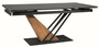 Casa Padrino Designer Esstisch Schwarz / Braun 180-240 x 90 x H. 75 cm - Ausziehbarer Esszimmertisch mit Keramik Tischplatte in Marmoroptik - Esszimmer M�bel - K�chen M�bel - Designer M�bel