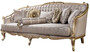 Casa Padrino Luxus Barock Wohnzimmer Set Silber / Gold - 2 Barock Sofas & 2 Barock Sessel & 1 Barock Couchtisch - Luxus Wohnzimmer M�bel im Barockstil - Barock M�bel - Edel & Prunkvoll