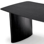 Casa Padrino Luxus Esstisch Schwarzgrau 230 x 120 x H. 76,5 cm - Massivholz K�chentisch mit leicht gebogener Tischplatte - Esszimmer M�bel - K�chen M�bel - Luxus M�bel - Luxus Einrichtung