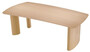 Casa Padrino Luxus Esstisch Naturfarben 230 x 120 x H. 76,5 cm - Massivholz K�chentisch mit leicht gebogener Tischplatte - Esszimmer M�bel - K�chen M�bel - Luxus M�bel - Luxus Einrichtung