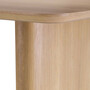 Casa Padrino Luxus Esstisch Naturfarben 230 x 120 x H. 76,5 cm - Massivholz K�chentisch mit leicht gebogener Tischplatte - Esszimmer M�bel - K�chen M�bel - Luxus M�bel - Luxus Einrichtung