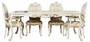 Casa Padrino Luxus Barock Esszimmer Stuhl 8er Set Wei� / Gold - Prunkvolle Barockstil K�chen St�hle - Barockstil M�bel - Luxus Esszimmer M�bel im Barockstil - Barock Esszimmer M�bel