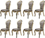 Casa Padrino Luxus Barock Esszimmer Stuhl 8er Set Lila / Antik Gold / Schwarz - Prunkvolle Barockstil K�chen St�hle - Luxus Barockstil Esszimmer M�bel - Barock Esszimmer M�bel - Barockstil M�bel