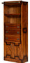 Casa Padrino Luxus Vintage Stil B�cherschrank Braun / Messing 70 x 34 x H. 185 cm - Massivholz Wohnzimmer Schrank - B�ro Schrank - Wohnzimmer M�bel - B�ro M�bel - Luxus Vintage Stil M�bel