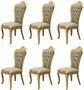 Casa Padrino Luxus Barock Esszimmer Stuhl 6er Set Gr�n / Antik Gold - Prunkvolle Barockstil K�chen St�hle - Luxus Barockstil Esszimmer M�bel - Barock Esszimmer M�bel - Barockstil M�bel