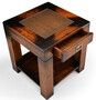 Casa Padrino Luxus Vintage Stil Beistelltisch Braun 50 x 50 x H. 55 cm - Quadratischer Nachttisch mit Schublade - Wohnzimmer M�bel - Schlafzimmer M�bel - Luxus Vintage Stil M�bel