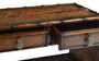 Casa Padrino Luxus Vintage Stil Konsole Braun 184 x 39 x H. 88 cm - Massivholz Konsolentisch mit 3 Schubladen - Massivholz M�bel - Vintage Stil M�bel - Luxus M�bel