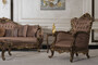 Casa Padrino Luxus Barock Wohnzimmer Set Grau / Braun / Gold - 2 Barock Sofas & 2 Barock Sessel & 1 Barock Couchtisch - Luxus Wohnzimmer M�bel im Barockstil - Barock M�bel - Edel & Prunkvoll